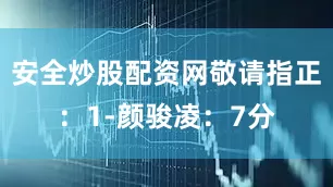安全炒股配资网敬请指正：1-颜骏凌：7分